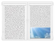 Кассетные рулонные шторы UNI Кастелло серый цена. Купить в «Мастерская Жалюзи»